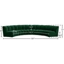 Meridian Infinity Green Velvet 5 pc Modular Sectional IMAGE 12