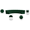 Meridian Infinity Green Velvet 5 pc Modular Sectional IMAGE 13