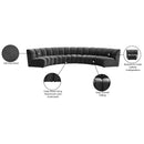 Meridian Infinity Grey Velvet 5 pc Modular Sectional IMAGE 13
