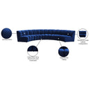 Meridian Infinity Navy Velvet 5 pc Modular Sectional IMAGE 13