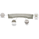 Meridian Infinity Cream Velvet 6 pc Modular Sectional IMAGE 12