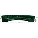Meridian Infinity Green Velvet 6 pc Modular Sectional IMAGE 13