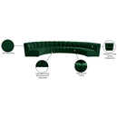 Meridian Infinity Green Velvet 6 pc Modular Sectional IMAGE 14
