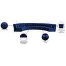 Meridian Infinity Navy Velvet 6 pc Modular Sectional IMAGE 14