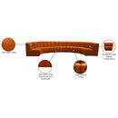 Meridian Infinity Cognac Velvet 7 pc Modular Sectional IMAGE 12
