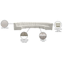Meridian Infinity Cream Velvet 7 pc Modular Sectional IMAGE 11