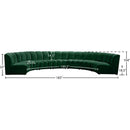 Meridian Infinity Green Velvet 7 pc Modular Sectional IMAGE 11