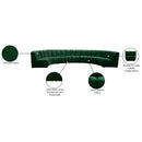 Meridian Infinity Green Velvet 7 pc Modular Sectional IMAGE 12