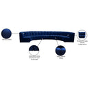 Meridian Infinity Navy Velvet 7 pc Modular Sectional IMAGE 12
