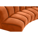 Meridian Infinity Cognac Velvet 8 pc Modular Sectional IMAGE 10