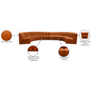 Meridian Infinity Cognac Velvet 8 pc Modular Sectional IMAGE 12