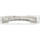 Meridian Infinity Cream Velvet 8 pc Modular Sectional IMAGE 10