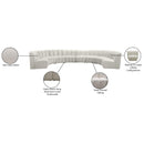 Meridian Infinity Cream Velvet 8 pc Modular Sectional IMAGE 11
