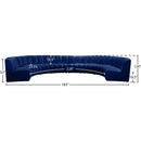 Meridian Infinity Navy Velvet 8 pc Modular Sectional IMAGE 11
