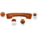 Meridian Infinity Cognac Velvet 9 pc Modular Sectional IMAGE 12