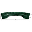 Meridian Infinity Green Velvet 9 pc Modular Sectional IMAGE 11