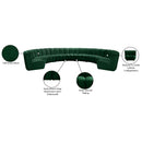 Meridian Infinity Green Velvet 9 pc Modular Sectional IMAGE 12