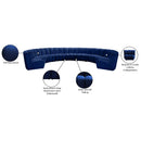 Meridian Infinity Navy Velvet 9 pc Modular Sectional IMAGE 12