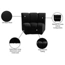 Meridian Infinity Black Velvet Modular Chair IMAGE 8