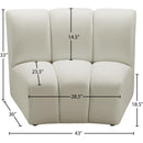 Meridian Infinity Cream Velvet Modular Chair IMAGE 7