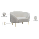 Meridian Ritz Cream Velvet Chair IMAGE 9