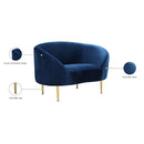 Meridian Ritz Navy Velvet Chair IMAGE 9