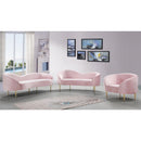 Meridian Ritz Pink Velvet Chair IMAGE 7