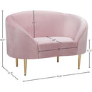 Meridian Ritz Pink Velvet Chair IMAGE 8
