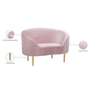 Meridian Ritz Pink Velvet Chair IMAGE 9