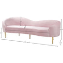 Meridian Ritz Pink Velvet Sofa IMAGE 9