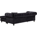 Meridian Sabrina Black Velvet 2 pc Reversible Sectional IMAGE 11