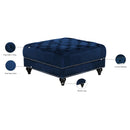 Meridian Sabrina Navy Velvet Ottoman IMAGE 4