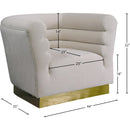 Meridian Bellini Cream Velvet Chair IMAGE 6