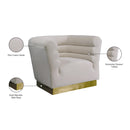 Meridian Bellini Cream Velvet Chair IMAGE 7
