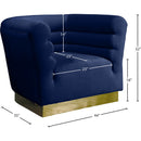 Meridian Bellini Navy Velvet Chair IMAGE 6