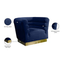 Meridian Bellini Navy Velvet Chair IMAGE 7