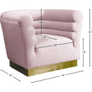 Meridian Bellini Pink Velvet Chair IMAGE 6