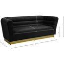 Meridian Bellini Black Velvet Sofa IMAGE 6
