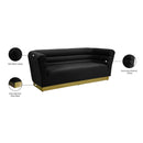 Meridian Bellini Black Velvet Sofa IMAGE 7