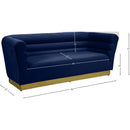 Meridian Bellini Navy Velvet Sofa IMAGE 6