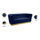 Meridian Bellini Navy Velvet Sofa IMAGE 7