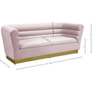 Meridian Bellini Pink Velvet Sofa IMAGE 6