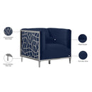 Meridian Opal Navy Velvet Chair IMAGE 6