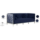 Meridian Opal Navy Velvet Sofa IMAGE 6