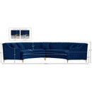 Meridian Jackson Navy Velvet 2 pc Sectional IMAGE 10