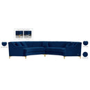 Meridian Jackson Navy Velvet 2 pc Sectional IMAGE 11