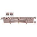 Meridian Jackson Pink Velvet 2 pc Sectional IMAGE 11