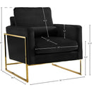 Meridian Mila Black Velvet Chair IMAGE 7