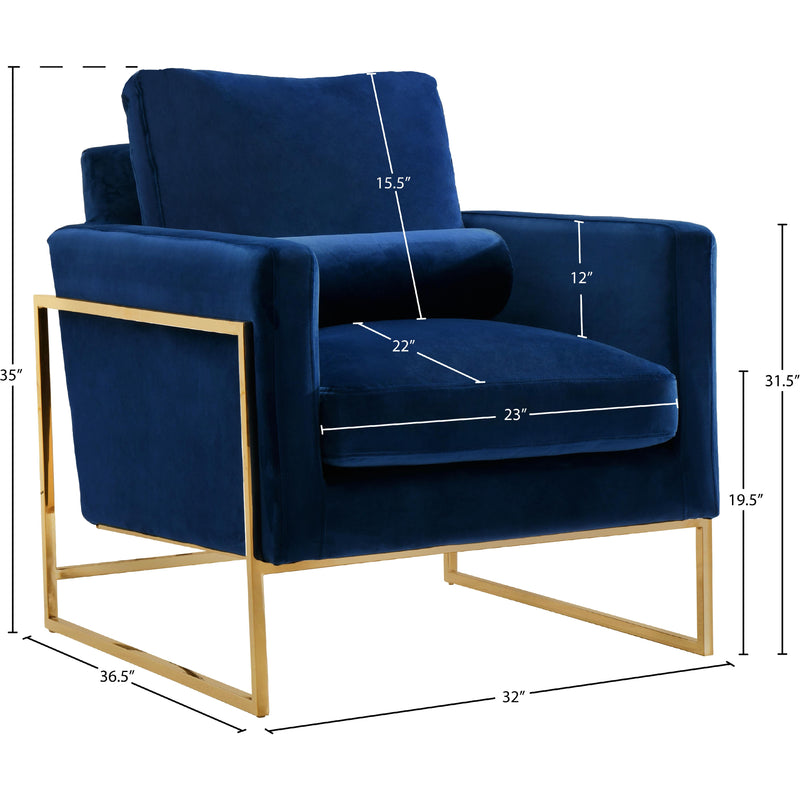 Meridian Mila Navy Velvet Chair IMAGE 7