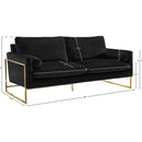 Meridian Mila Black Velvet Sofa IMAGE 7